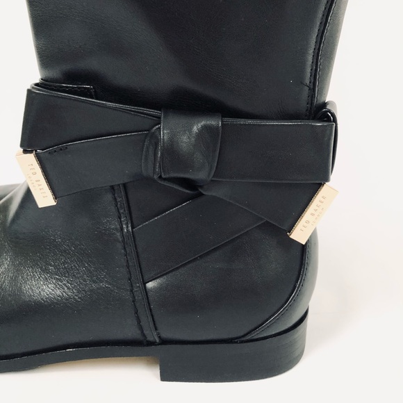Ted Baker Tall Black Leather Knee High Boot - Picture 7 of 13